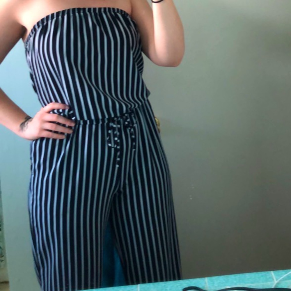 Striped jumpsuit